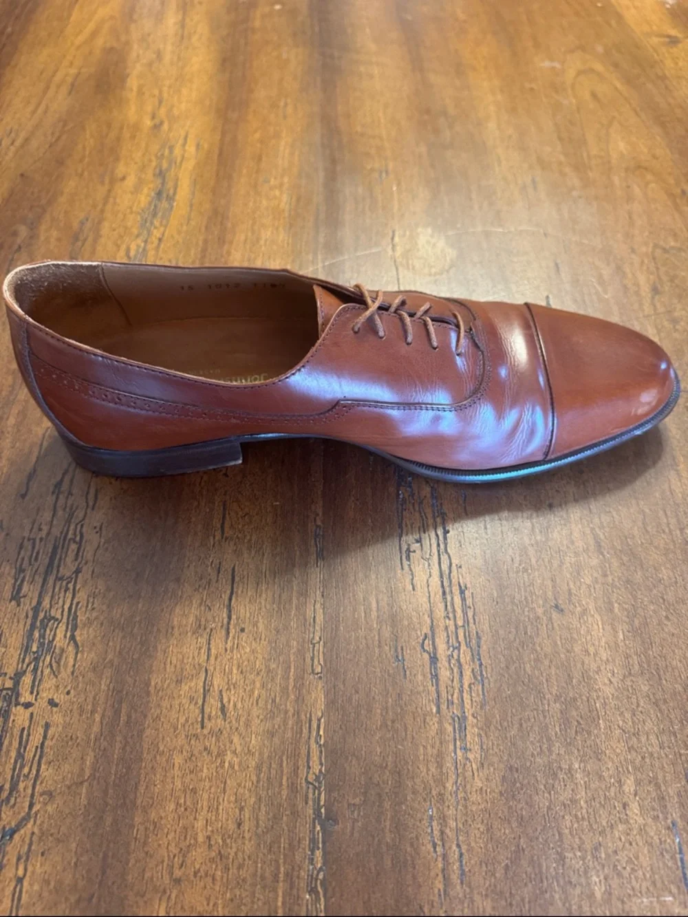 Johnston & Murphy Men's Melton Cap Toe 11 M Made in Italy Leather